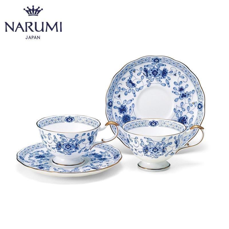 NARUMI Narumi Milano Double Teacup Dish Set Bone China 9682-7165