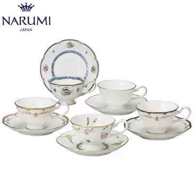 (Limited Edition)Japan NARUMI NARUMI TEACUP PLATE 5-PACK BONE CHINA teacup combination 96963-23256G