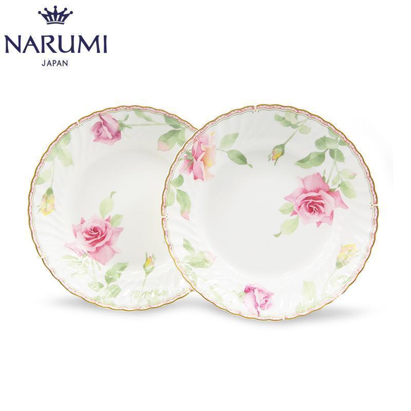 Japan NARUMI tinnitus Idyllic Poem23cm disc (2 only) bone porcelain 95210-23096P G