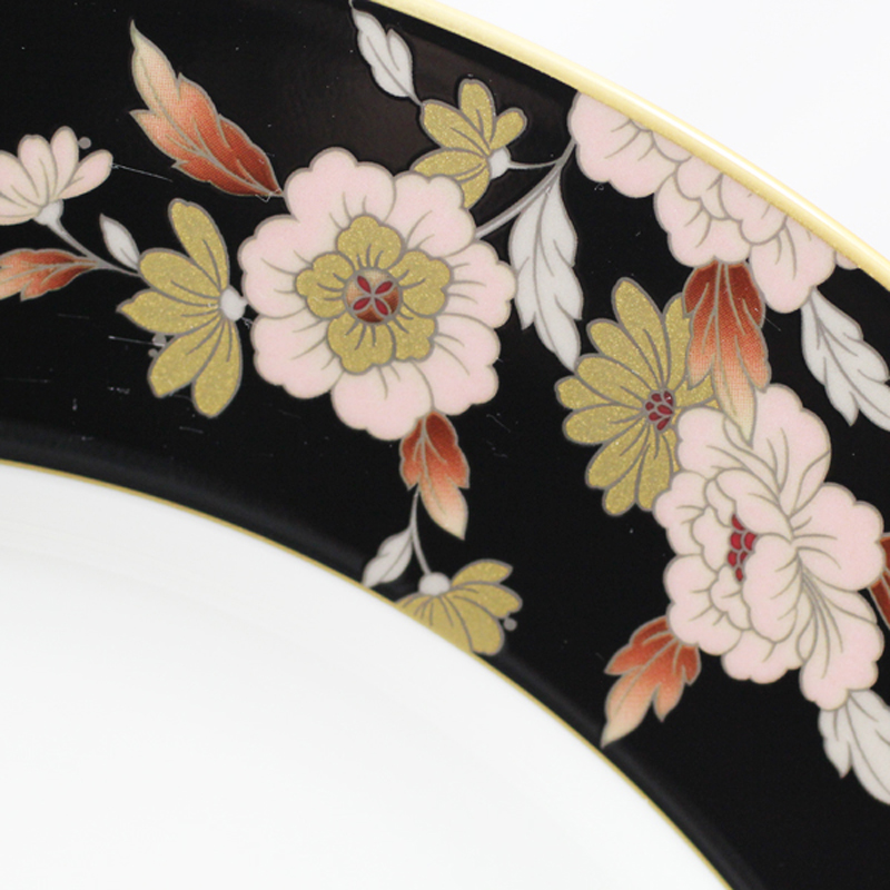Japan NARUMI song sea Mirei 27 cm series snack plate (black) ipads porcelain tableware. 51685-1557