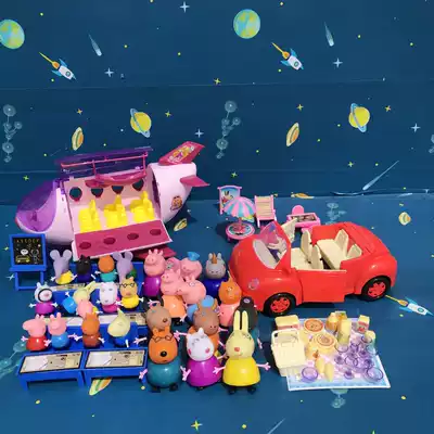 Children Piggy George Peggy Silicone Soft Head Page Doll Dress Up Home Wine Villa House Set Toys Boys and Girls