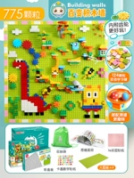 Вариационная горка, зеленый конструктор, 775 шт