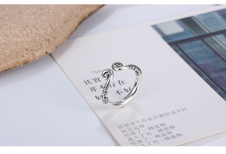 S925 sterling silver chặt chẽ chính tả vòng Tôn Ngộ Không vàng hoop nam và nữ couple một cặp vibrato duy nhất Tối Cao kho báu vòng