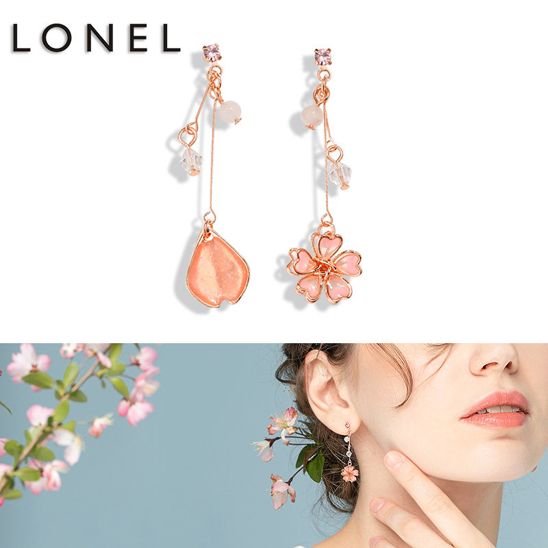 Cherry Blossom Advanced Sensational Ear Clip Aural Ear Accessories Woman Fag Style Ear Pin Cute Day Series Earrings 2022 New Wave