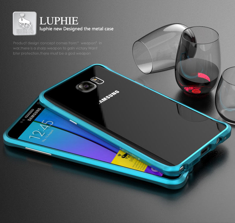 Luphie Blade Sword Slim Light Aluminum Bumper Metal Shell Case for Samsung Galaxy Note 5 N9200