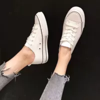 Giày nữ Cocai 2019 mới mùa xuân giày da đế thấp đế bằng với giày da mềm Giày nữ hoang dã - Giày cắt thấp giày givenchy