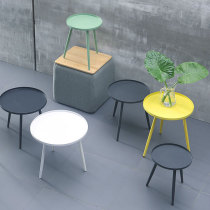 Nordic style furniture living room side a few small flat round coffee table flower few mini window table 2020 New