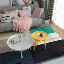 Nordic iron coffee table small apartment simple living room creative furniture saving space Round Table modern sofa corner