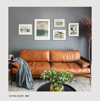 Nordic style living room combination decorative painting modern simple hanging painting sofa background wall mural ins combination bedroom