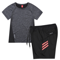 2020 New Summer Sports Suit Shorts Womens Short Sleeves Womens Running Quick-Dry Sweatpants Three-point Shorts Loose