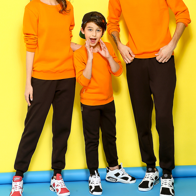Parent-child Long Pants Autumn Winter Clothing Pants A Three-Mouth Long Pants Sporty Pants 2020 New Winter Plus Suede Casual Pants
