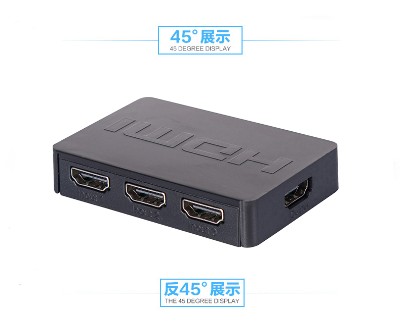 Xin Zhiran hdmi chuyển ba thành một trong bộ chia hai 3 thành 1 ra âm thanh máy tính và máy chủ video màn hình máy chiếu TV màn hình HD màn hình chia đôi tín hiệu 3d 1080p - TV tivi sony 49x8000g
