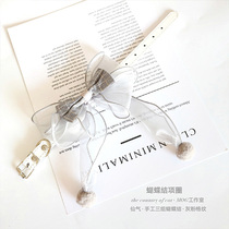 MOG Big Bowknot Collar Cat Dog Fairy Gentleman Plaid