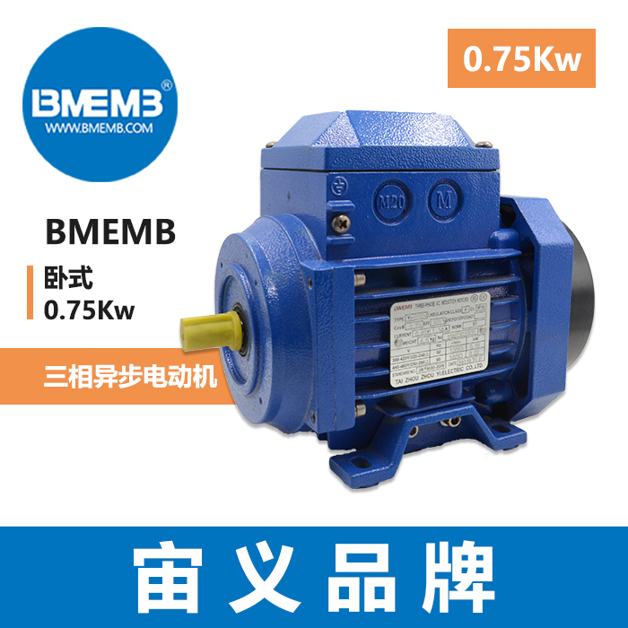HOT Zhouyi Motor BMEMB horizontal 750W three-phase asynchronous motor aluminum shell European standard motor manufacturer direct sales