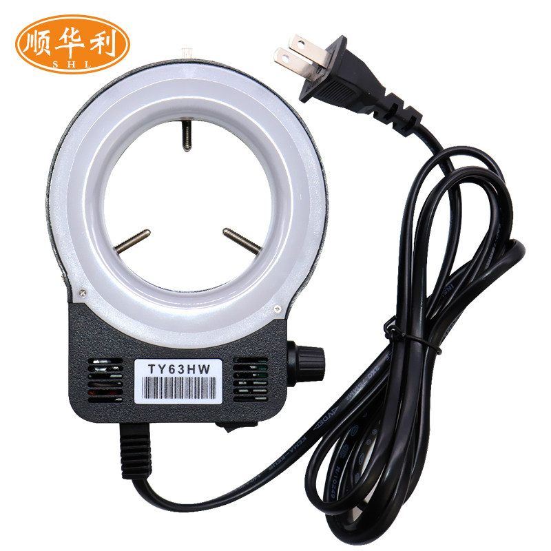 显微镜环形光源LED3.5W环形 显微镜辅助灯 白色照明灯源 内径63MM