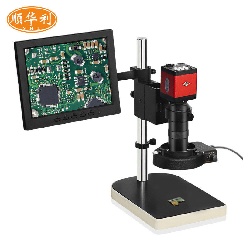高清台式3800万像素HDMI/USB工业视频显微镜PCB手机维修放大镜用