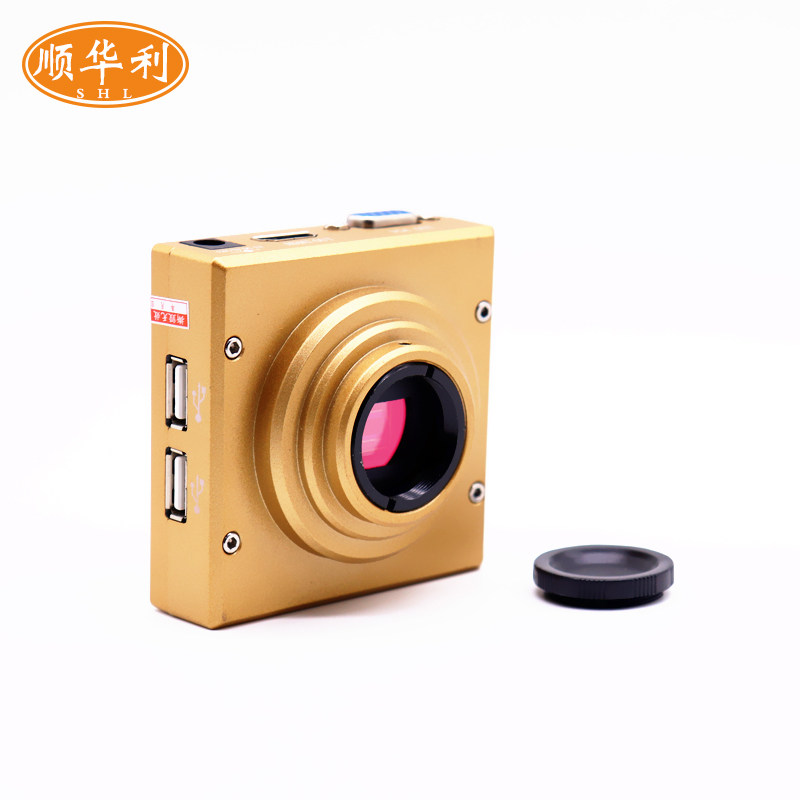 High-definition 1080P HDMI VGA dual output signal industrial camera CCD with mouse USB storage measuring function