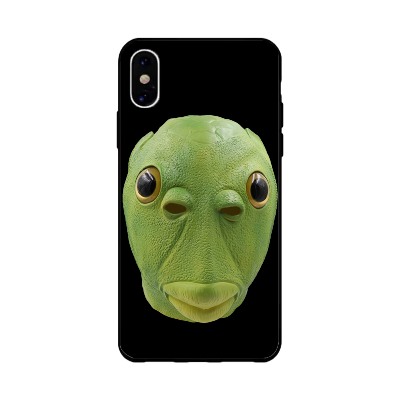 Sand sculpture green head monster mobile phone protective case suitable for Apple 11 12 pro wonderful iphone13 XS max funny XR soft