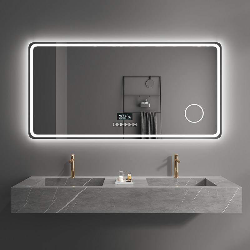 Bathroom Mirror Toilet Toilet Touch Screen Light Makeup Mirror Anti-Fog Custom Wash Stand Wash Stand Smart Mirror