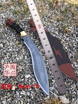 Huza outdoor military industry Nepal dog leg knife keel hand-integrated steel camping survival knife unopened blade