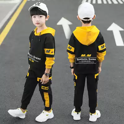Children's clothing boys autumn suit 2021 New Korean children Spring and Autumn big boy foreign school handsome two-piece set
