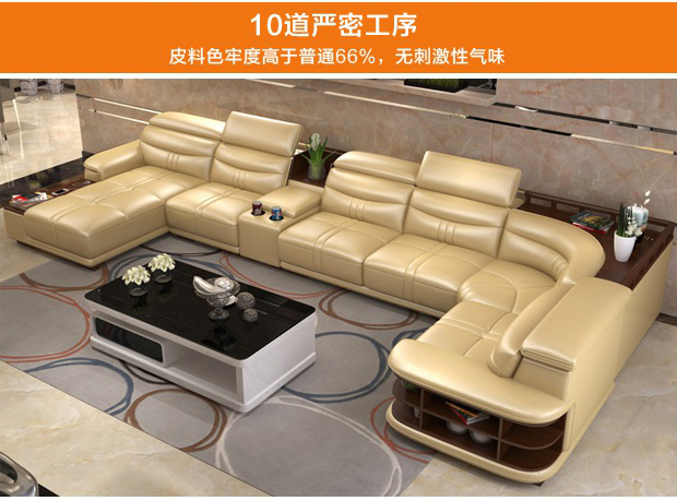 2018 mới lớp đầu tiên của sofa da sofa da kết hợp tối giản hiện đại của chính hãng đồ nội thất phòng khách khép kín - Ghế sô pha ghế sofa dài