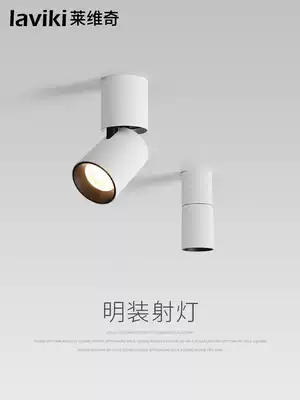 Surface mounted spotlight LED ceiling lamp non-drilling household adjustable angle spotlight COB small downlight ceiling spotlight