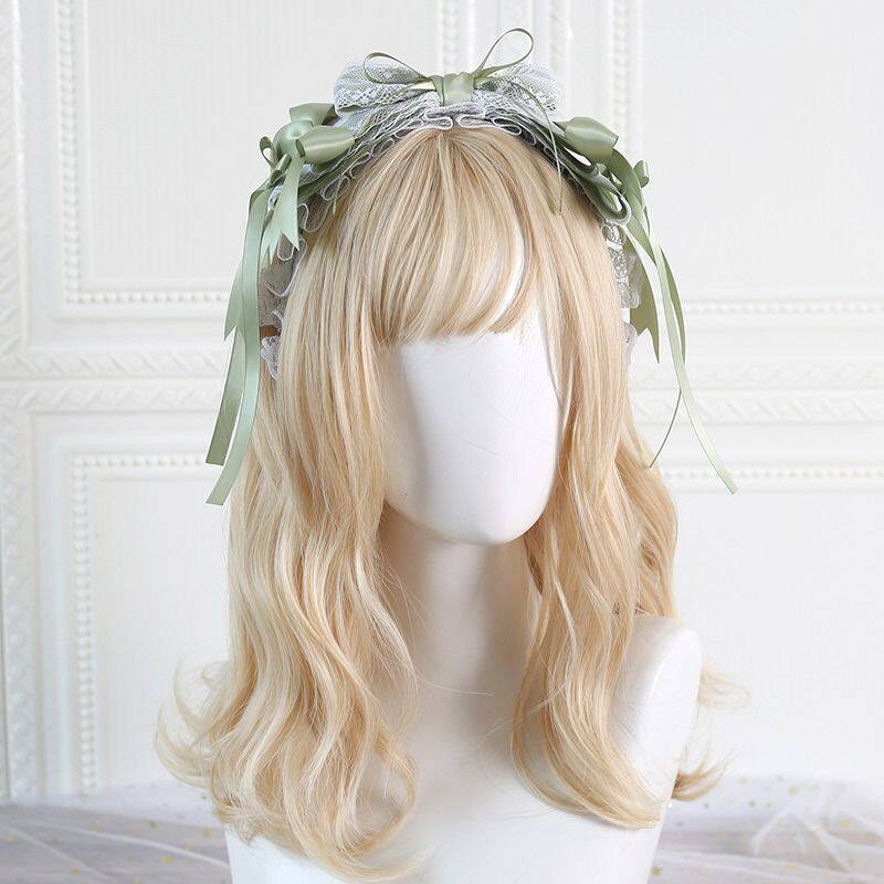 Multi-colored Lolita soft girl lace headband Lolita bow hair accessory versatile hair accessory
