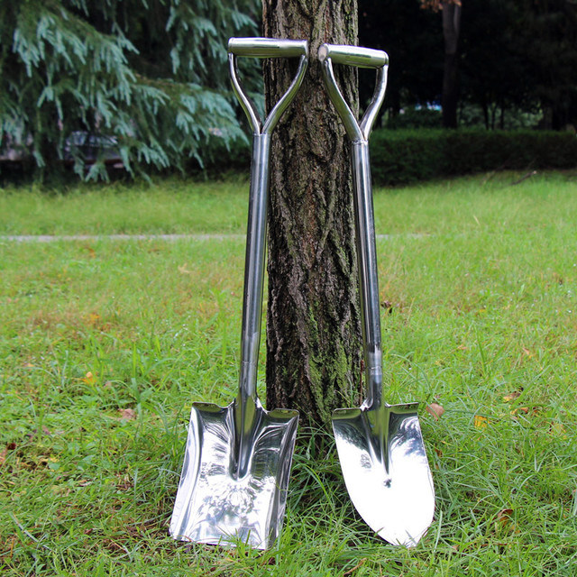 Thickened stainless steel shovel gardening steel shovel planting tree shovel planting flower planting vegetable shovel garden digging tools agricultural shovel
