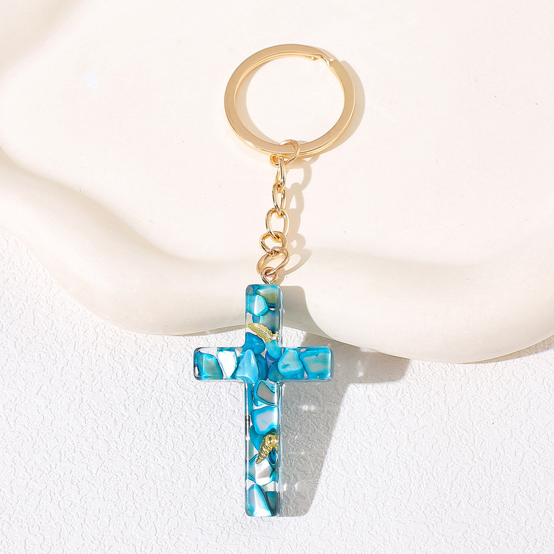 New Cross-Border Hot-Selling Cross Pendant Keychain Personalized for Men and Women Bag Keychain Keyring Accessory