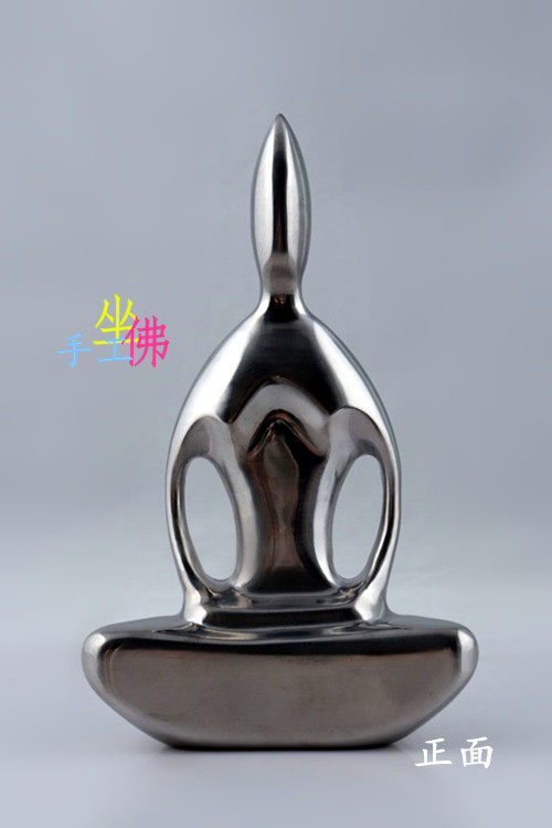 Titanium brother pure hand-made pure titanium solid Buddha statue sitting Buddha high-end furnishings