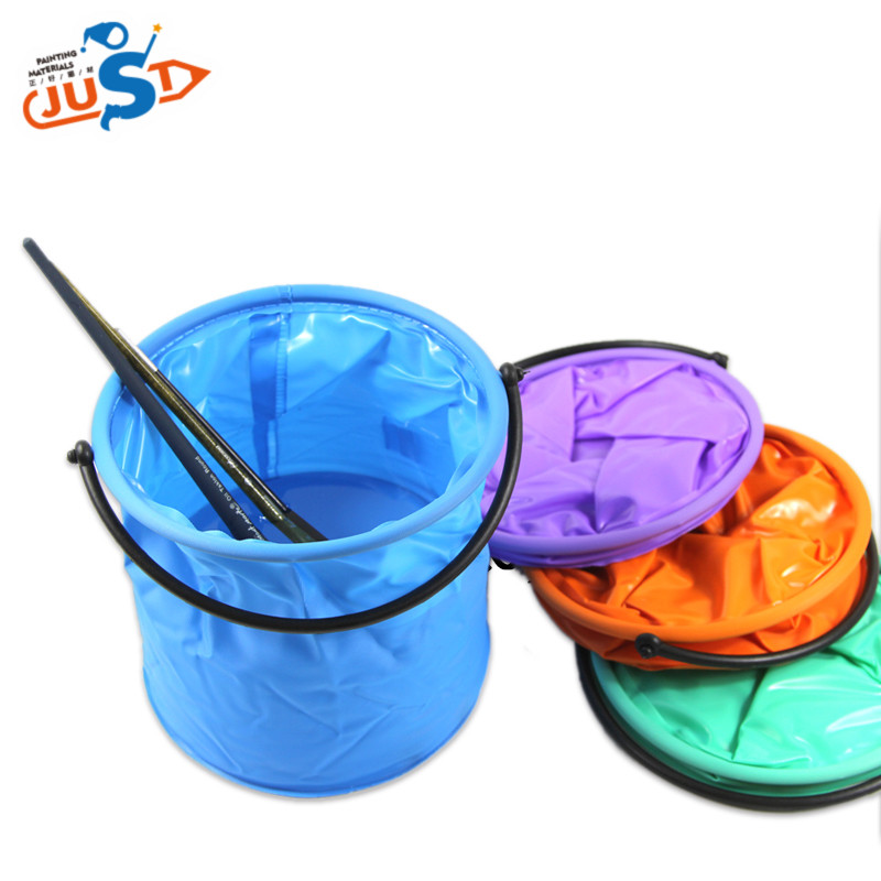 Silicone folding bucket art telescopic bucket watercolor gouache multifunctional brush bucket sketching painting bucket