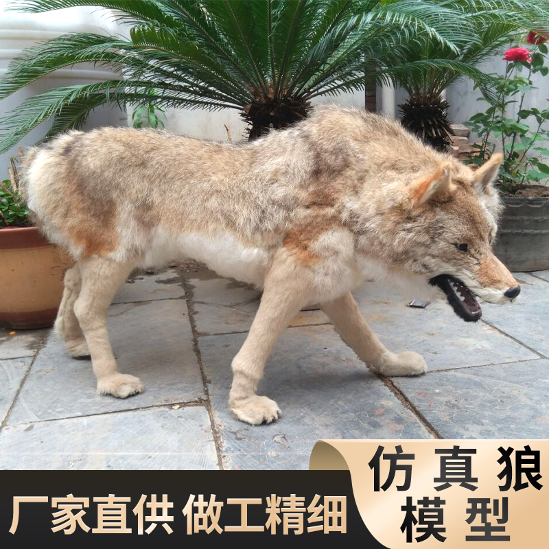 Simulated Wolf Model Animal Ornaments, Simulated Animal Fur Animal Specimens, Cartoon Toys, Pet Animal Ornaments