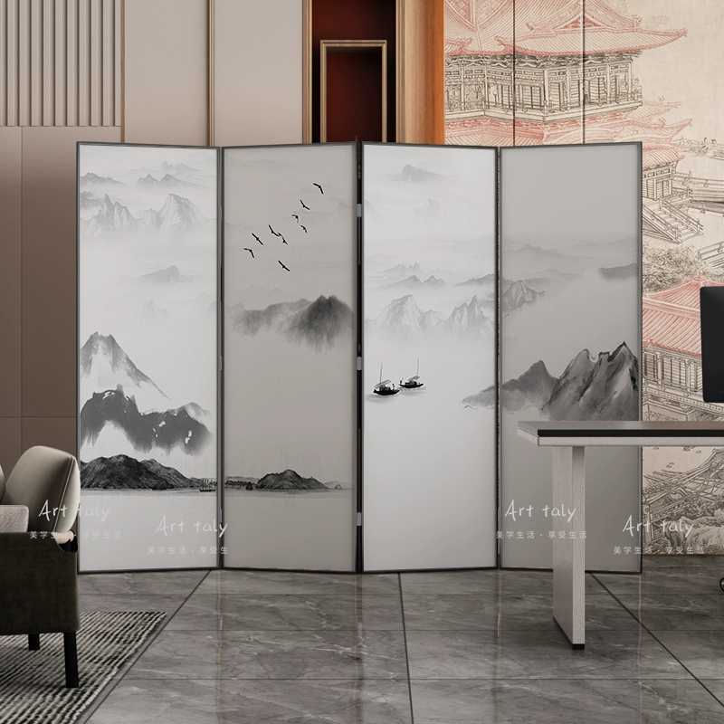 Phong cách Trung Quốc mới
         tùy chỉnh màn hình xếp di động nghệ thuật phong cảnh vách ngăn phòng khách lối vào hiên văn phòng khối đơn giản và hiện đại
