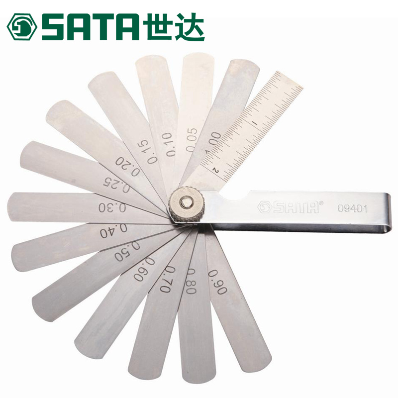 Seda plug ruler High precision 0 02-1 0mm plug gauge gap ruler male imperial plug ruler measuring tool 32 pieces 09407