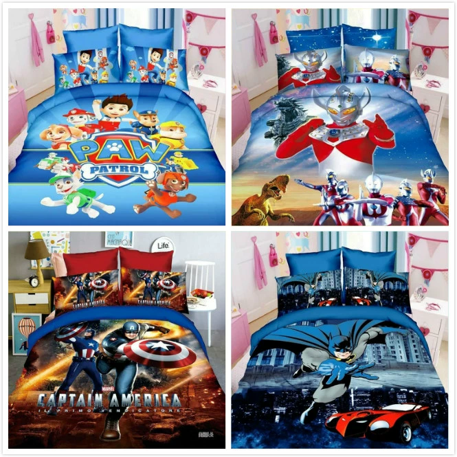 Captain America Spider-Man Superman Batman được bao phủ trong ký túc xá sinh viên trải chăn một mảnh Marvel Xiao Huangren - Quilt Covers