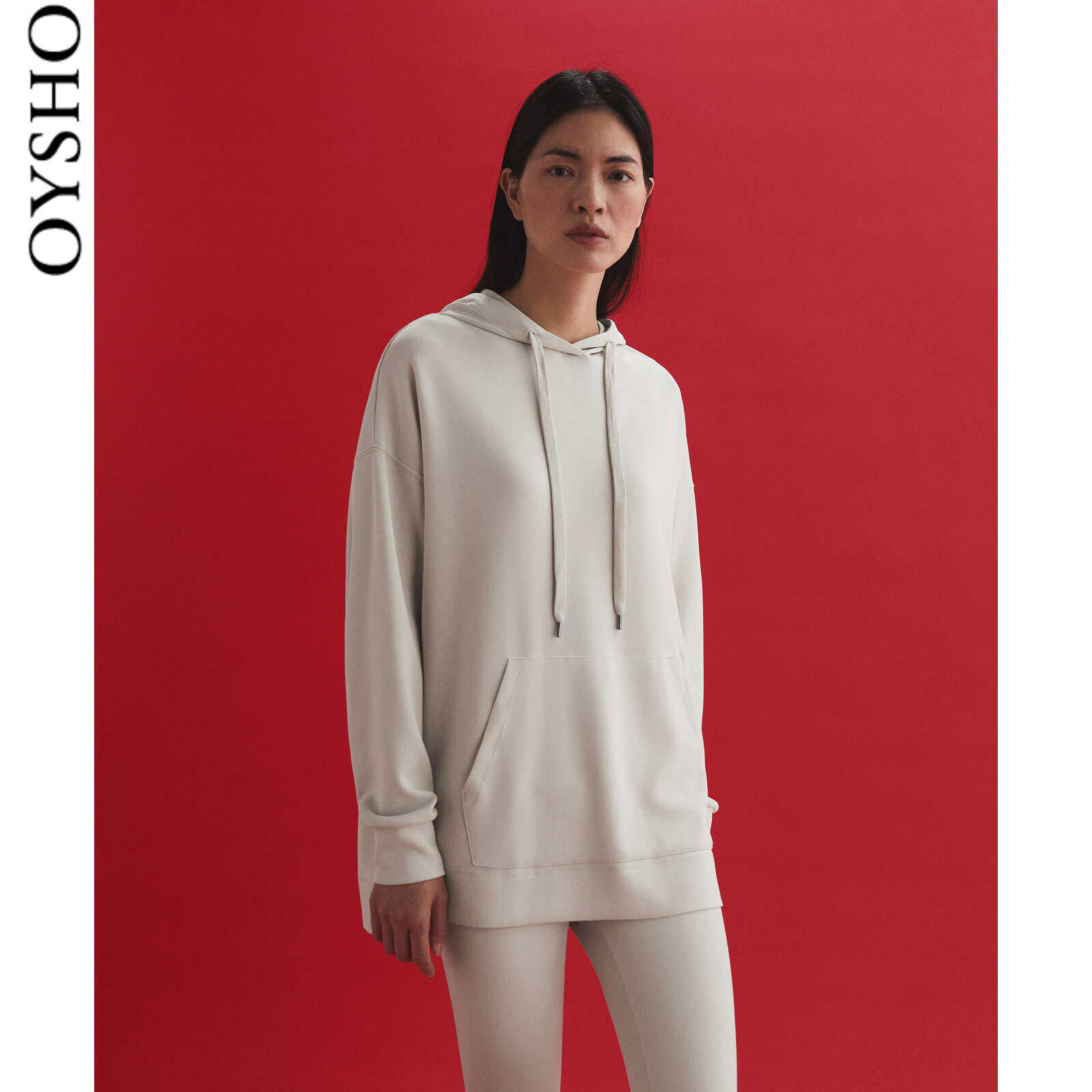 Oysho Modale sportswear outfit with cap sleeve head loose sweatshirt lady 31792788855