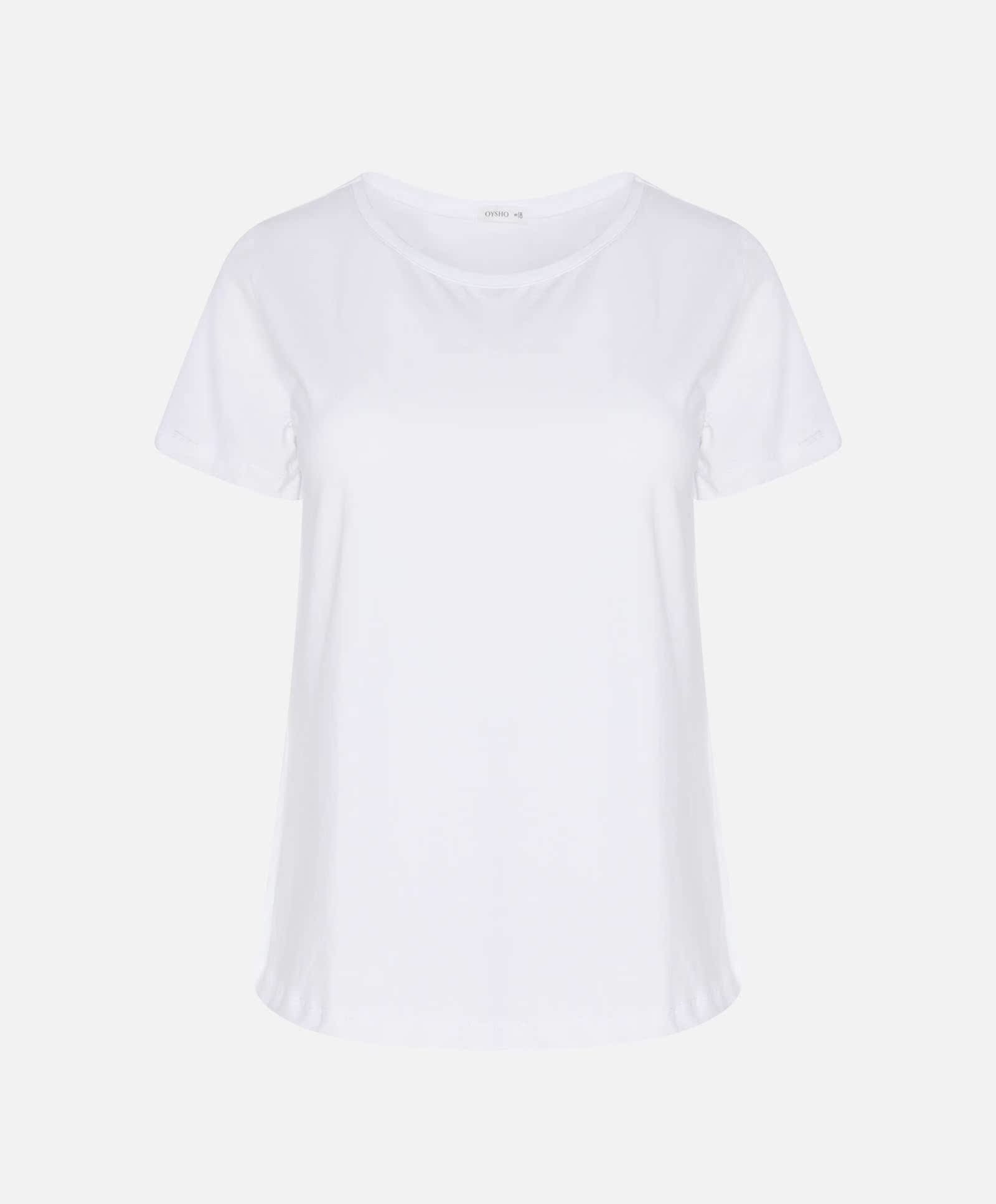 Oysho tham gia cuộc sống cotton cổ tròn tay ngắn đào tạo thể thao Áo thun nữ giản dị top 30653522250 - Áo phông thể thao áo thun adidas nam cổ tròn