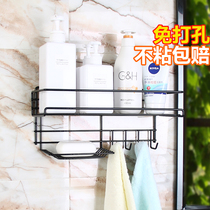 Punch-free bathroom shelf Bathroom tripod Soap toothbrush cup Wall-mounted square rack Storage rack hook