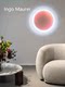 German Moodmoon Full Moon Wall Lamp Designer Model Bedroom Bedside Living Room Artistic Dimming Colorful Paper Wall Lamp
