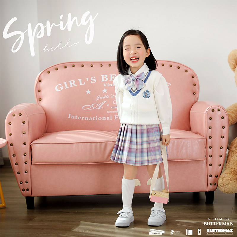 Girls jk uniform girl children's skirt children's pleated skirt skirt baby foreign style net red spring suit skirt