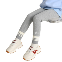 Girl Pants Spring Autumn Beat Bottom Pants Grey Child Dress 2024 New Children Outwear Spring Long Pants Spring Dress Female Baby