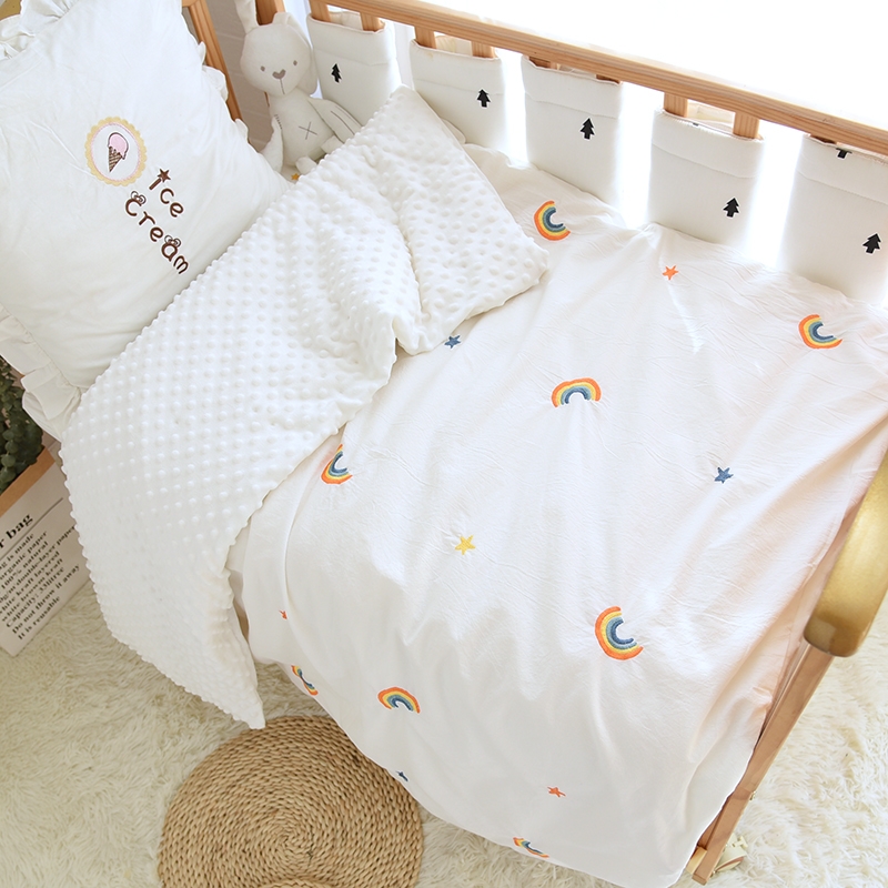 Baby quilt soft embroidery baby autumn and winter freshman air conditioning room cover summer