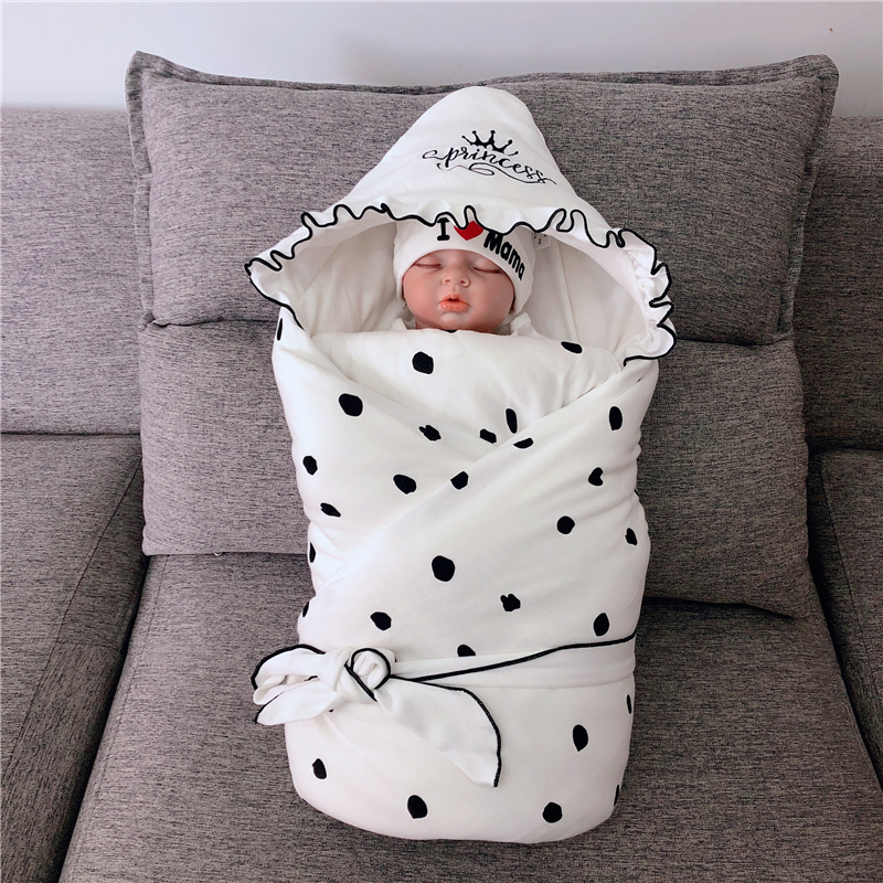 Baby quilt pure cotton newborn baby supplies autumn and winter cotton newborn wrap quilt soft foreign style quilt