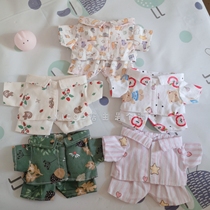 (for children) 15cm20cm doll shirt pants cartoon printing set pajamas cute pajamas clothes