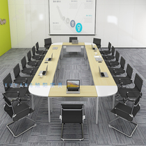 Conference table Long table Simple modern strip table Conference room table and chair combination workbench u-shaped table Training table Company