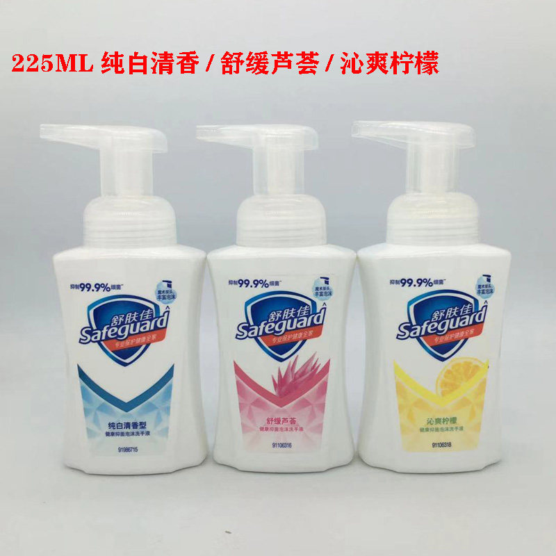 Shuskin Jia Health Bacteriostatic Foam Handwashing Liquid Pure White Clear Aroma Soothing Aloe 225ml Bottle