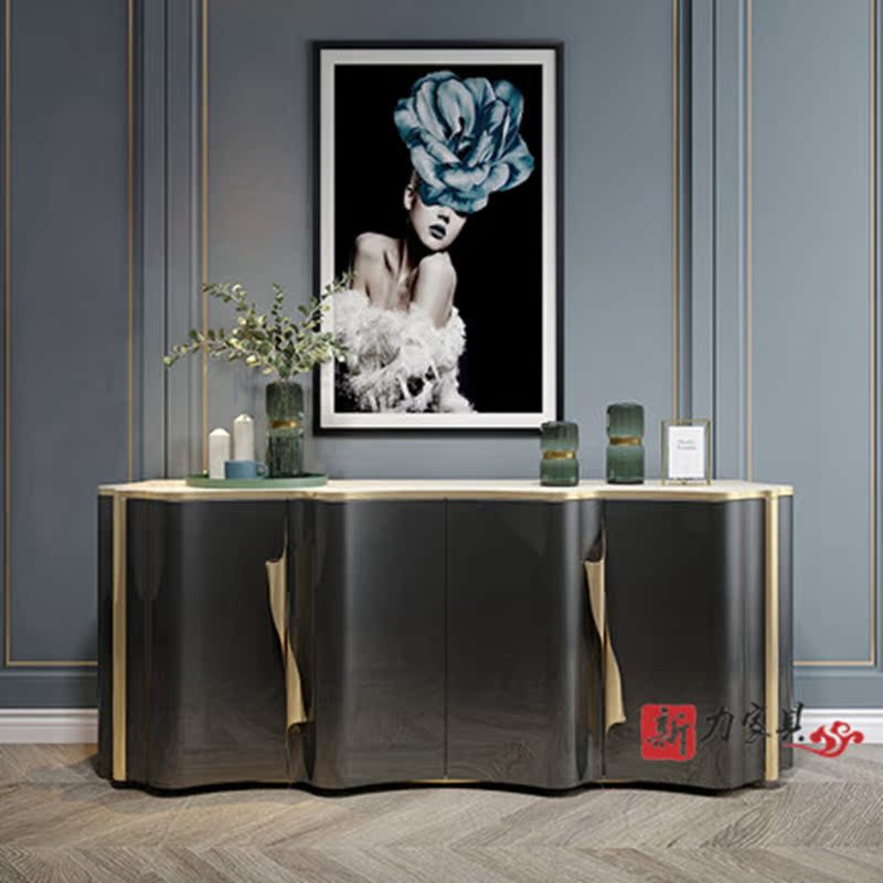 Light luxury entry to the door of the shoe hall modern wall TV combination cabinet of the cabinet Furniture customized