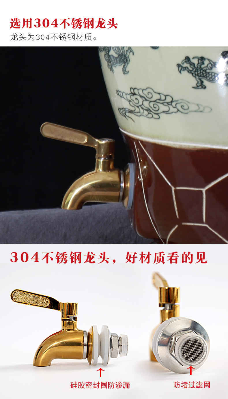 Jingdezhen ceramic wine wine jar cylinder 10 jins 20 jins 30 jins 50 jins antique bottle seal hip flask