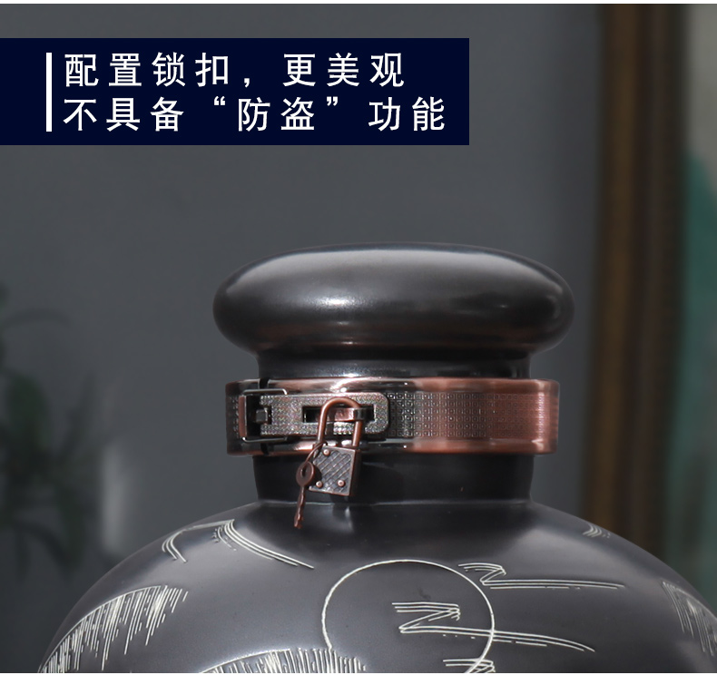 Jingdezhen ceramic jars liquor empty jars 10 jins 20 jins 30 jins jars 50 kg household mercifully bottles